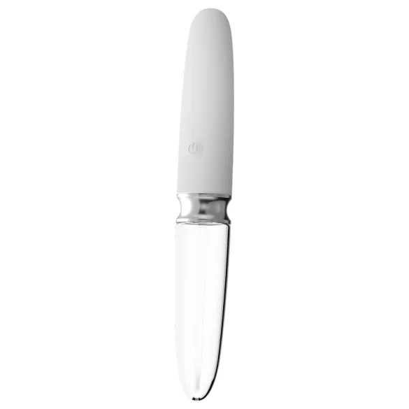 Liaison Straight - punjivi, LED vibrator (prozirno-bela)