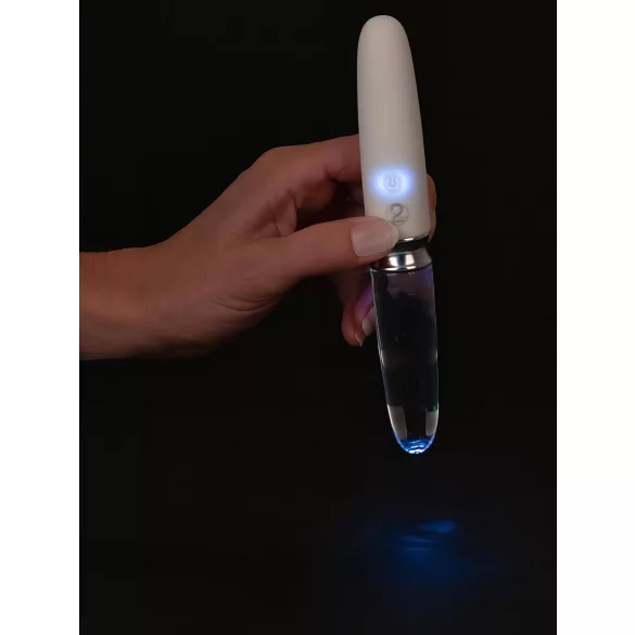 Liaison Straight - punjivi, LED vibrator (prozirno-bela)