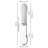 You2toys Liaison - silikonski-stakleni LED vibrator (proziran-beli)