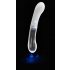 You2toys Liaison - silikonski-stakleni LED vibrator (proziran-beli)