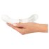 You2toys Liaison - silikonski-stakleni LED vibrator (proziran-beli)