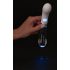 You2toys Liaison - silikonski-stakleni LED vibrator (proziran-beli)
