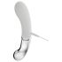 You2toys Liaison - silikonski-stakleni LED vibrator (proziran-beli)