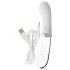 You2toys Liaison - silikonski-stakleni LED vibrator (proziran-beli)