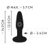 ANOS - vodootporni crni analni vibrator sa punjivim baterijama