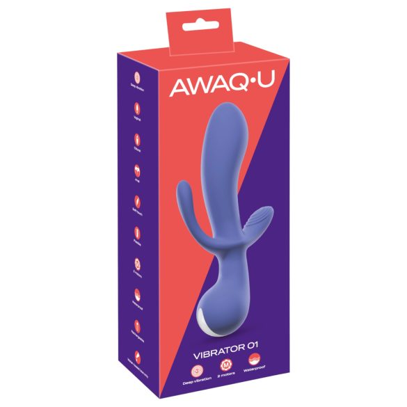 AWAQ.U 1 - bežični, trokraki vibrator (ljubičasti)