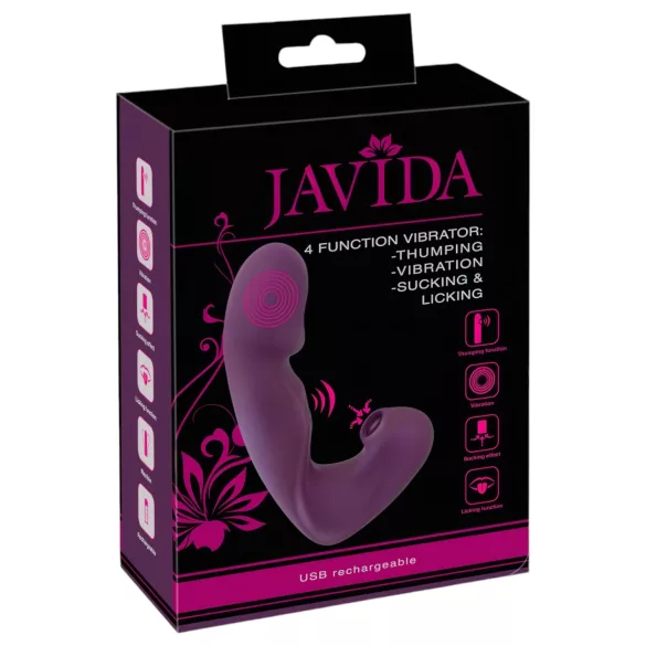 Javida - 4 u 1 vibrator za klitoris (ljubičasti)