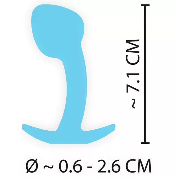 Cuties Mini analni čep - silikon, plavi (2,6cm)