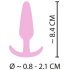 Cuties Mini analni čep - silikon - roze (2,1cm)