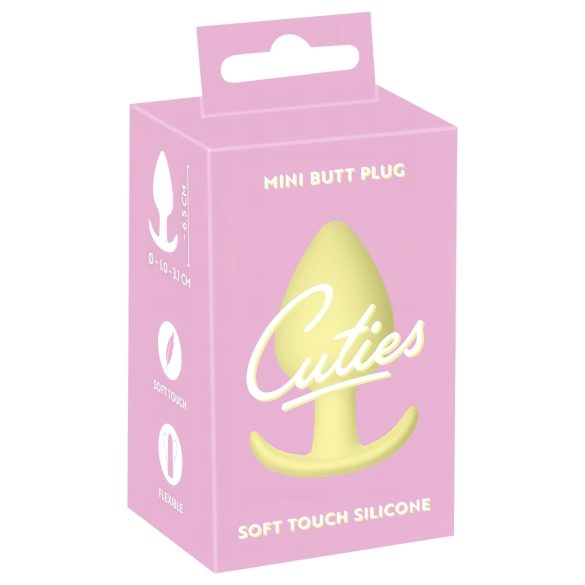 Cuties mini analni čep od silikona - žuti (3,1cm)
