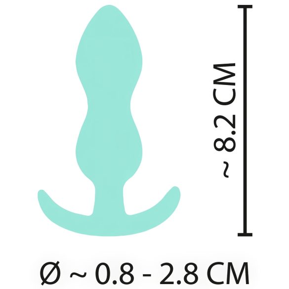 Cuties Mini Butt Plug - silikonski analni čep - menta (2,3cm)