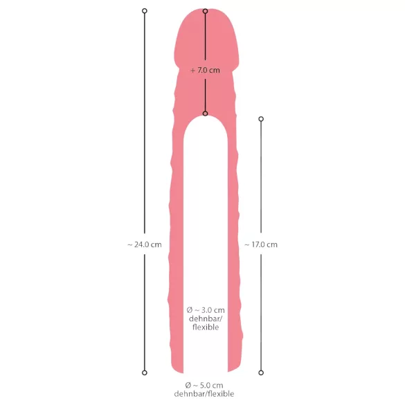 Nature Skin - produžetak za penis (24cm)