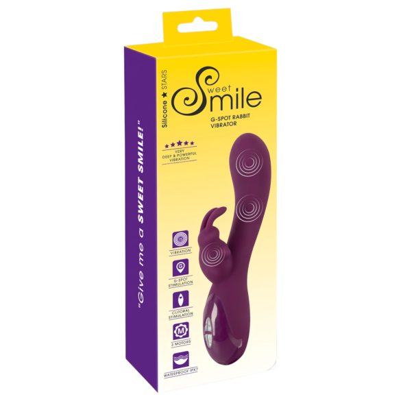 SMILE - Bežični vibrator s 3 motora i stimulatorom klitorisa (ljubičasti)