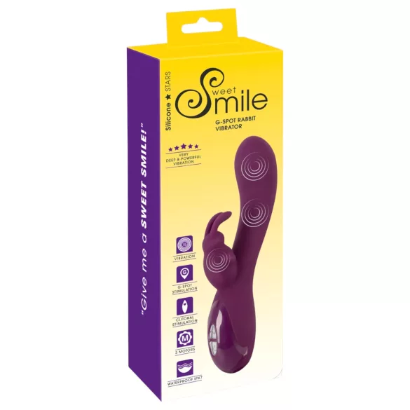 SMILE - Bežični vibrator s 3 motora i stimulatorom klitorisa (ljubičasti)