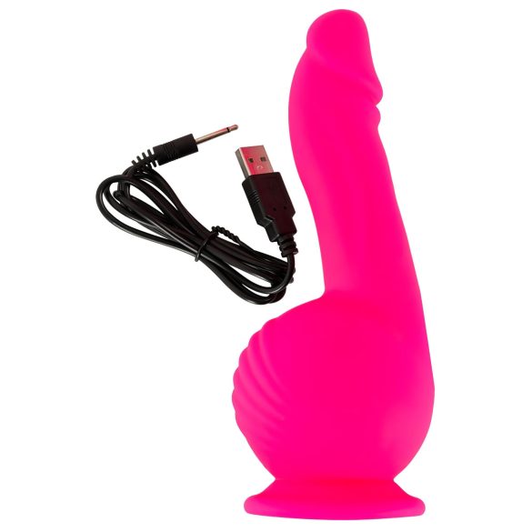 SMILE Powerful - bežični, dvomotorni vibrator sa vakuumom (roze)