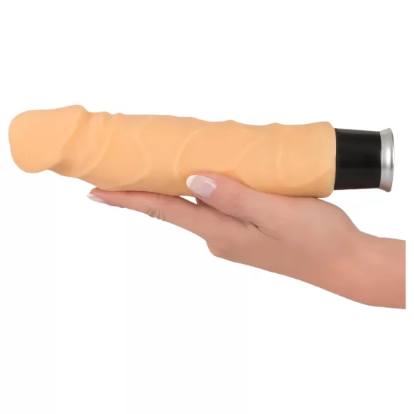 Prirodna Koža - realistični vibrator - prirodno (23cm)