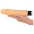 Prirodna Koža - realistični vibrator - prirodno (23cm)