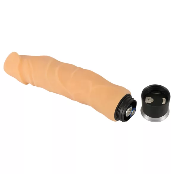 Prirodna Koža - realistični vibrator - prirodno (23cm)