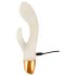 You2Toys Glow - svetleći vibrator sa klitoralnim stimulatorom (beli)