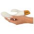 You2Toys Glow - svetleći vibrator sa klitoralnim stimulatorom (beli)