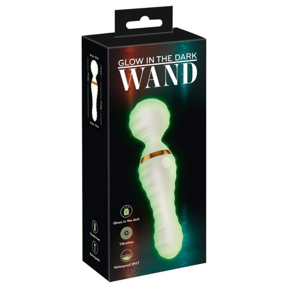 Glow in the Dark Masažer Vibrator - Beli (You2Toys)