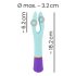You2Toys bunt. - punjivi, vodootporni vibrator sa 2 motora (u boji)