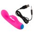 You2Toys bunt. - punjivi, vodootporni vibrator s klitoralnim stimulatorom (roze)
