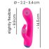 You2Toys bunt. - punjivi, vodootporni vibrator s klitoralnim stimulatorom (roze)