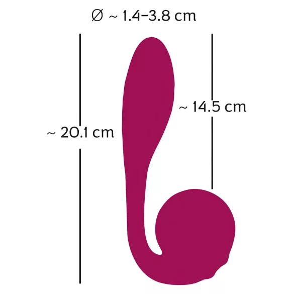 You2Toys Rosenrot - punjivi vodootporni G-tačka vibrator (crveni)