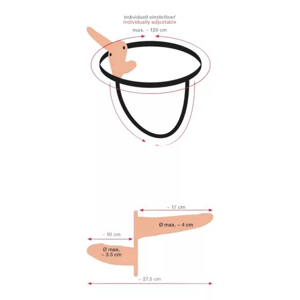 You2Toys - Pričvrstivi duo vibrator - prirodan