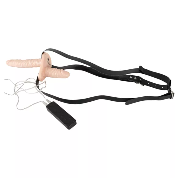 You2Toys - Pričvrstivi duo vibrator - prirodan