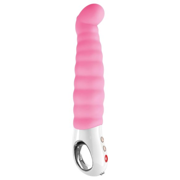 Fun Factory G5 - punjivi, vodootporni G-točka vibrator sa rebrima (roze)