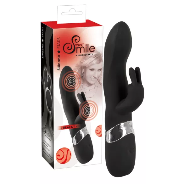 SMILE Blacky - USB vibrirajući masažer sa 2 motora (crna)