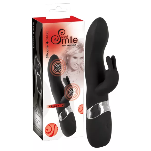SMILE Blacky - USB vibrirajući masažer sa 2 motora (crna)