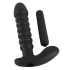 Crni Baršunasti naborani vibrator - srednji (crni)