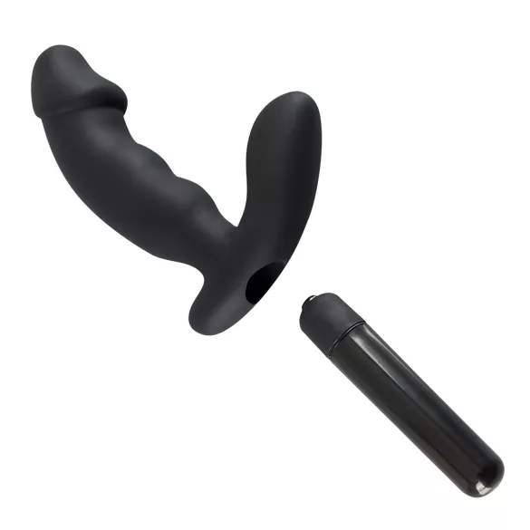 Rebel - prostatični vibrator sa penisom (crni)