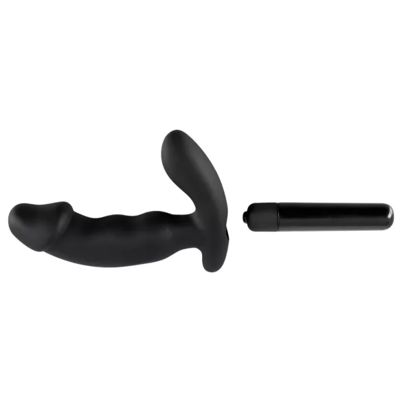 Rebel - prostatični vibrator sa penisom (crni)