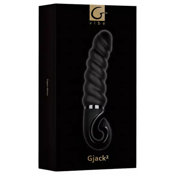 Gvibe G-jack 2 - Punjivi, vodootporni silikonski vibrator (crna)