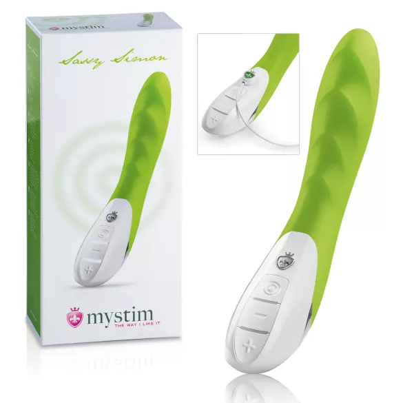 Mystim Sassy Simon - vibrator sa 2 motora (zelena)