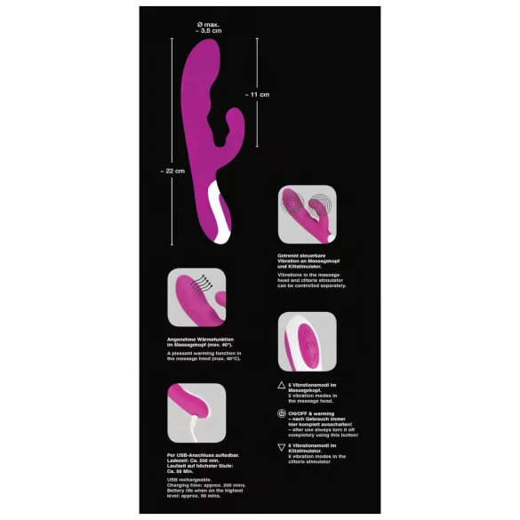 Javida - grejni vibrator za stimulaciju klitorisa (kupina)