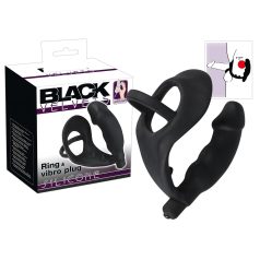 Black Velvet analni vibrator sa prstenovima (crni)