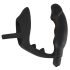 Black Velvet analni vibrator sa prstenovima (crni)