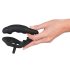Black Velvet analni vibrator sa prstenovima (crni)