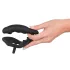 Black Velvet analni vibrator sa prstenovima (crni)