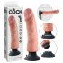 King Cock 9 sa vakumskim postoljem vibrator (23 cm) - prirodna boja