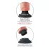 King Cock 9 sa vakumskim postoljem vibrator (23 cm) - prirodna boja