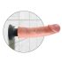 King Cock 9 sa vakumskim postoljem vibrator (23 cm) - prirodna boja