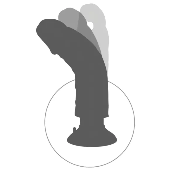 King Cock 7 вибратор са вакумом (18 cm) - природна боја