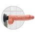 King Cock 10 vibratori sa vakumskim drškom (25 cm) - prirodna boja