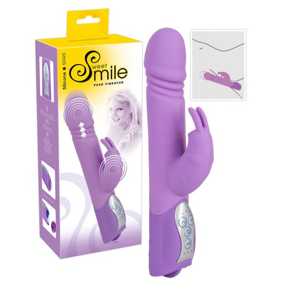 SMILE Push - vibrirajući stimulator sa rukom za klitoris (ljubičasti)